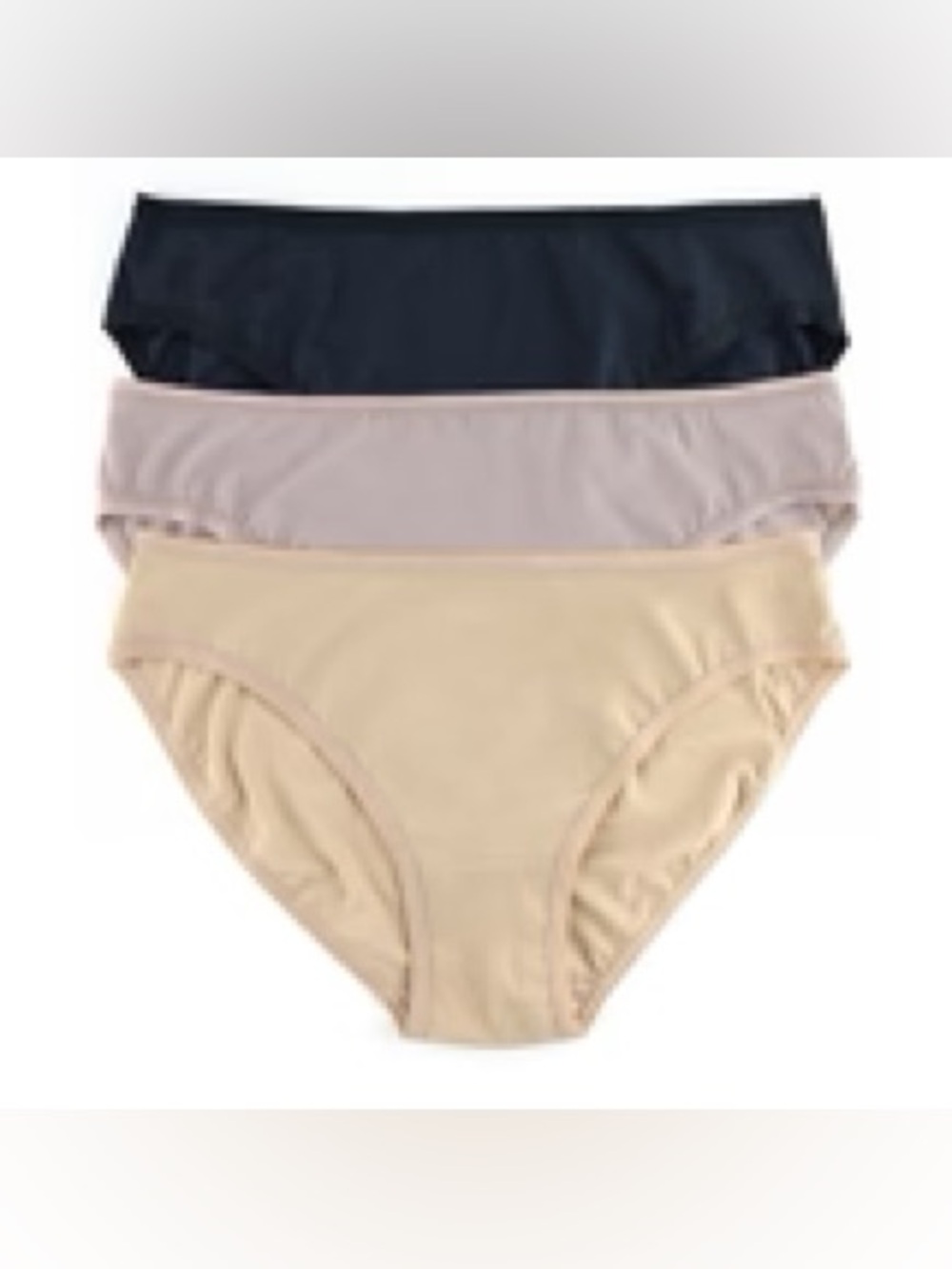 HANKY PANKY 3-Pack BreatheSoft Bikini 3 pack - Black, Taupe, Beige. SZ SM NWT